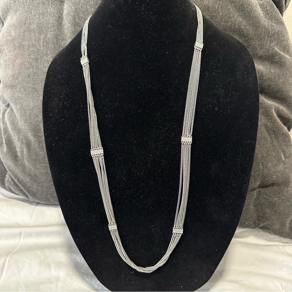 ABS‎ by Allen Schwartz Silver Tone Rhinestone Necklace